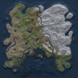 Thumbnail Rust Map: Procedural Map, Size: 4500, Seed: 278732503, 17 Monuments