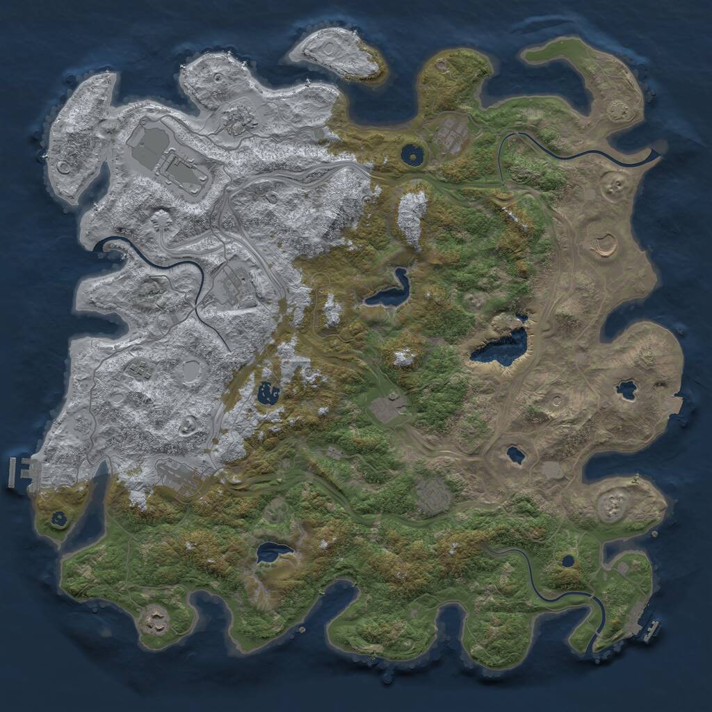 Rust Map: Procedural Map, Size: 4750, Seed: 1269677932, 17 Monuments