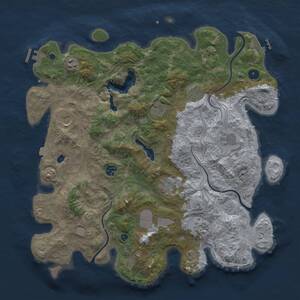 Thumbnail Rust Map: Procedural Map, Size: 4250, Seed: 350470671, 16 Monuments