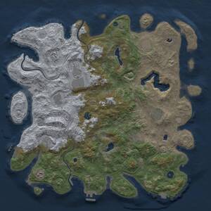 Thumbnail Rust Map: Procedural Map, Size: 4550, Seed: 8771206, 16 Monuments