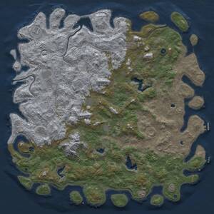 Thumbnail Rust Map: Procedural Map, Size: 6000, Seed: 286859502, 17 Monuments