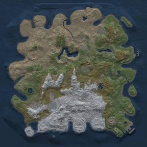 Thumbnail Rust Map: Procedural Map, Size: 4250, Seed: 2065857478, 15 Monuments