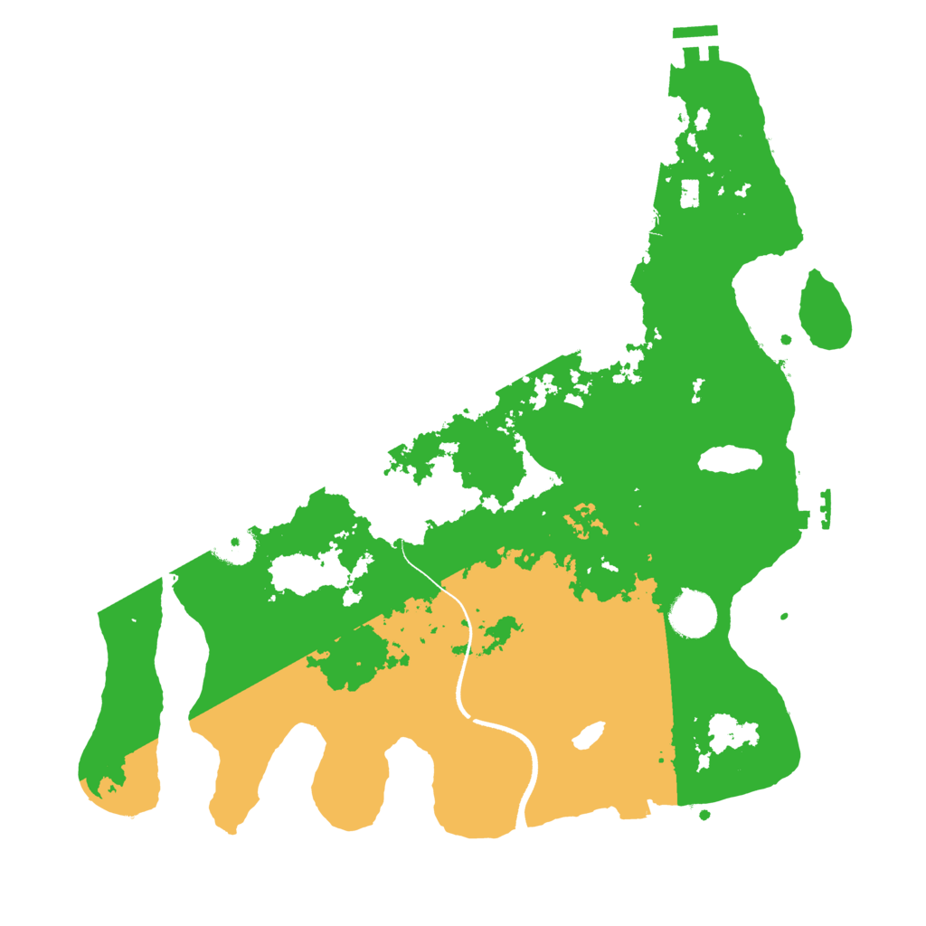 Biome Rust Map: Procedural Map, Size: 3500, Seed: 142330054