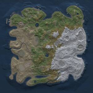 Thumbnail Rust Map: Procedural Map, Size: 3750, Seed: 1520400871, 15 Monuments