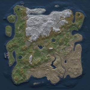 Thumbnail Rust Map: Procedural Map, Size: 4000, Seed: 2090125470, 13 Monuments