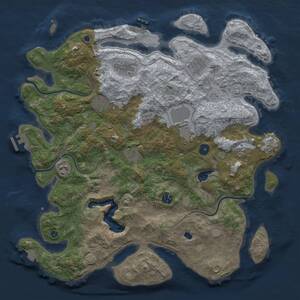 Thumbnail Rust Map: Procedural Map, Size: 4200, Seed: 5062023, 15 Monuments