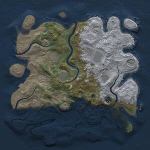 Thumbnail Rust Map: Procedural Map, Size: 3750, Seed: 632508240, 13 Monuments