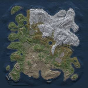 Thumbnail Rust Map: Procedural Map, Size: 3600, Seed: 358569, 13 Monuments