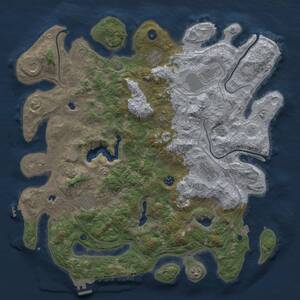 Thumbnail Rust Map: Procedural Map, Size: 4500, Seed: 115536747, 15 Monuments