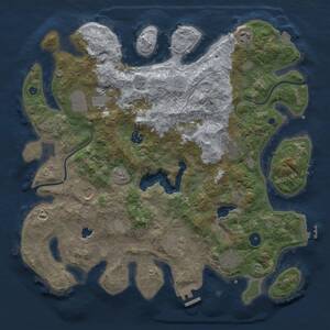 Thumbnail Rust Map: Procedural Map, Size: 4000, Seed: 150900974, 13 Monuments