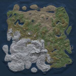 Thumbnail Rust Map: Procedural Map, Size: 5000, Seed: 189661768, 17 Monuments