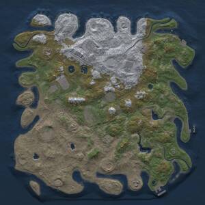 Thumbnail Rust Map: Procedural Map, Size: 4500, Seed: 1738685582, 17 Monuments