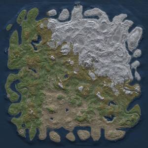 Thumbnail Rust Map: Procedural Map, Size: 6000, Seed: 624885728, 17 Monuments