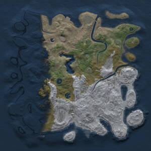 Thumbnail Rust Map: Procedural Map, Size: 4000, Seed: 352030220, 11 Monuments