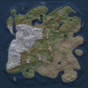 Thumbnail Rust Map: Procedural Map, Size: 4000, Seed: 547193, 16 Monuments