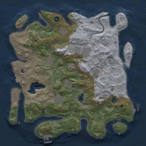 Thumbnail Rust Map: Procedural Map, Size: 4000, Seed: 1769453364, 15 Monuments