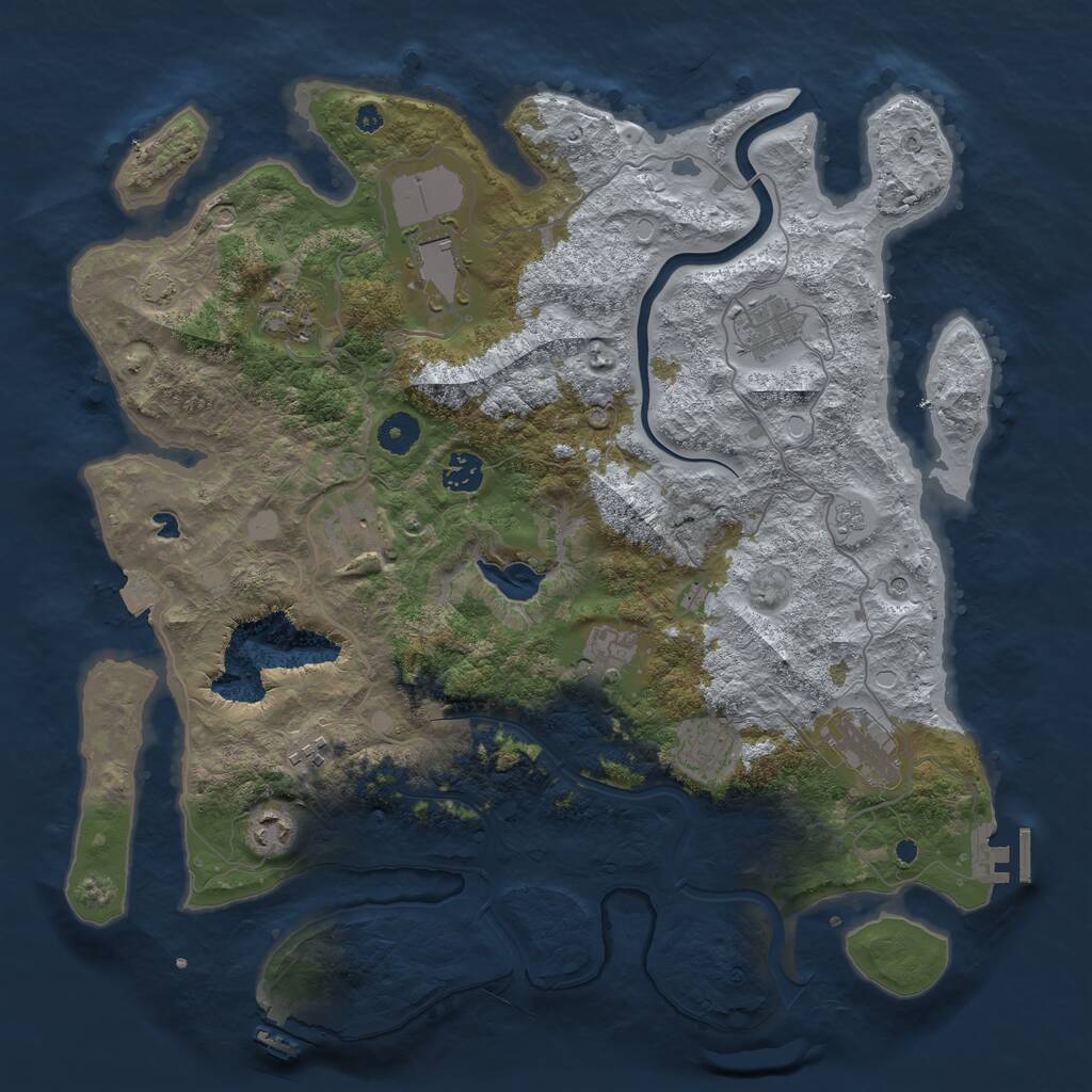 Rust Map: Procedural Map, Size: 4000, Seed: 1769453364, 16 Monuments