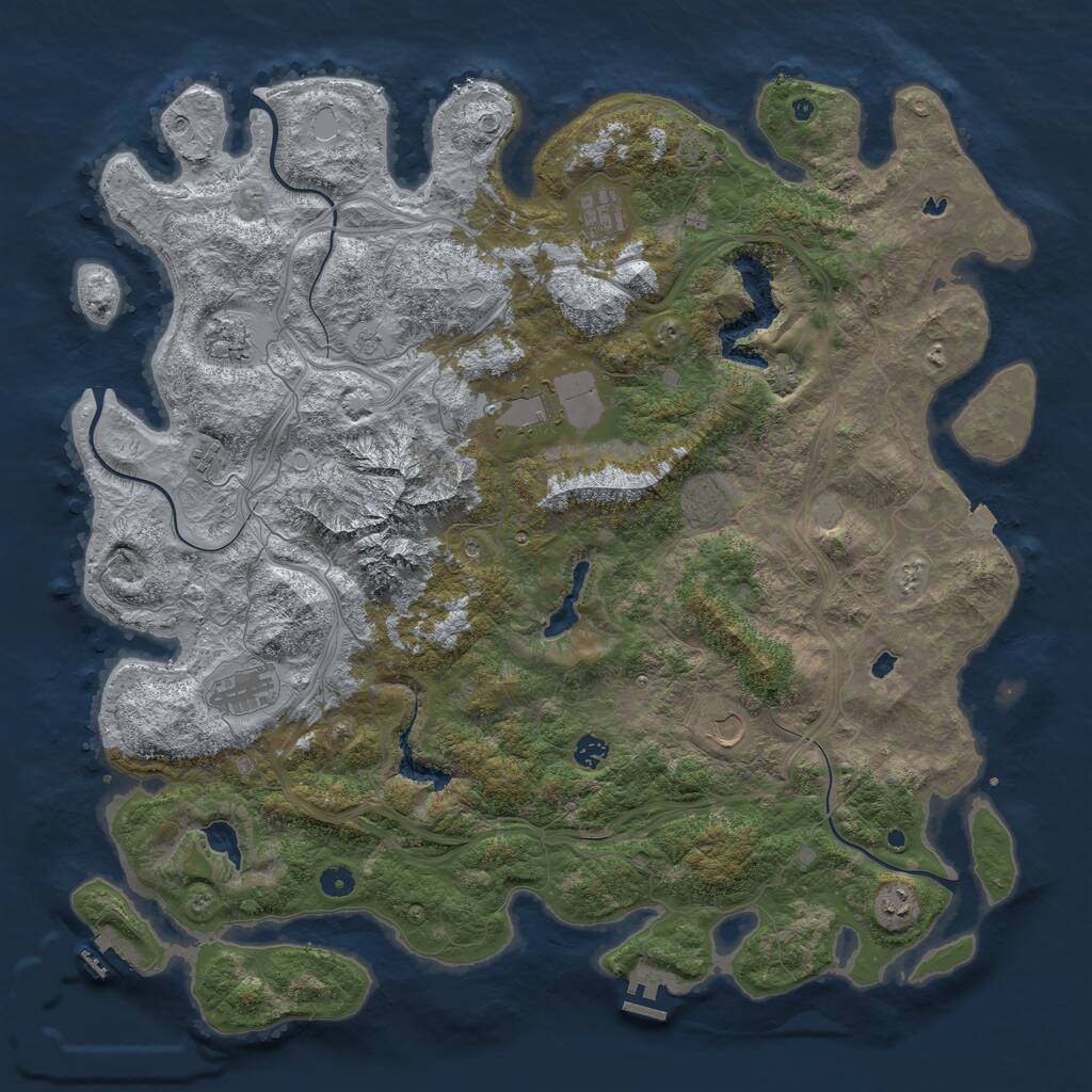 Rust Map: Procedural Map, Size: 5000, Seed: 86789514, 15 Monuments