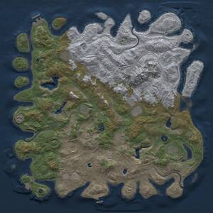 Thumbnail Rust Map: Procedural Map, Size: 5000, Seed: 1298708978, 17 Monuments