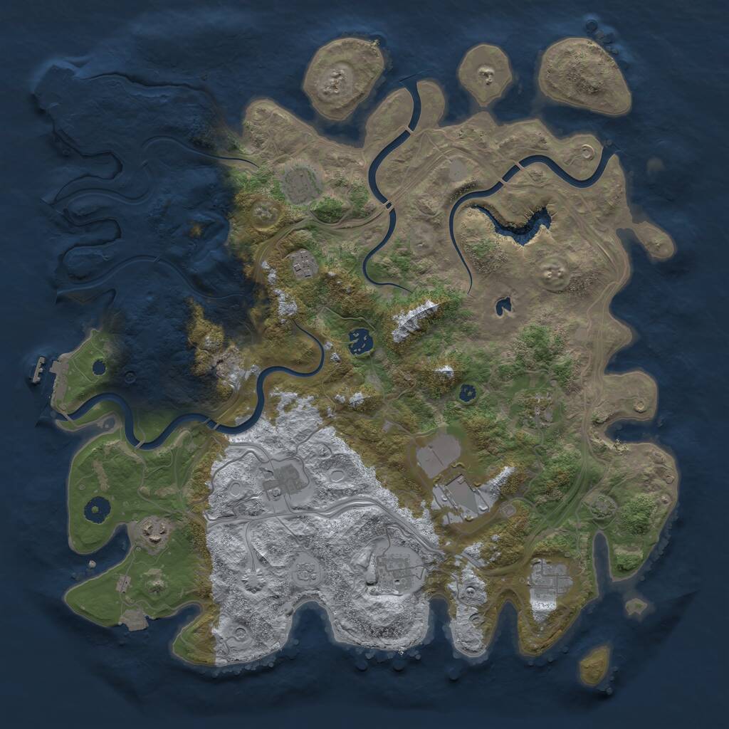 Rust Map: Procedural Map, Size: 4250, Seed: 903815490, 15 Monuments