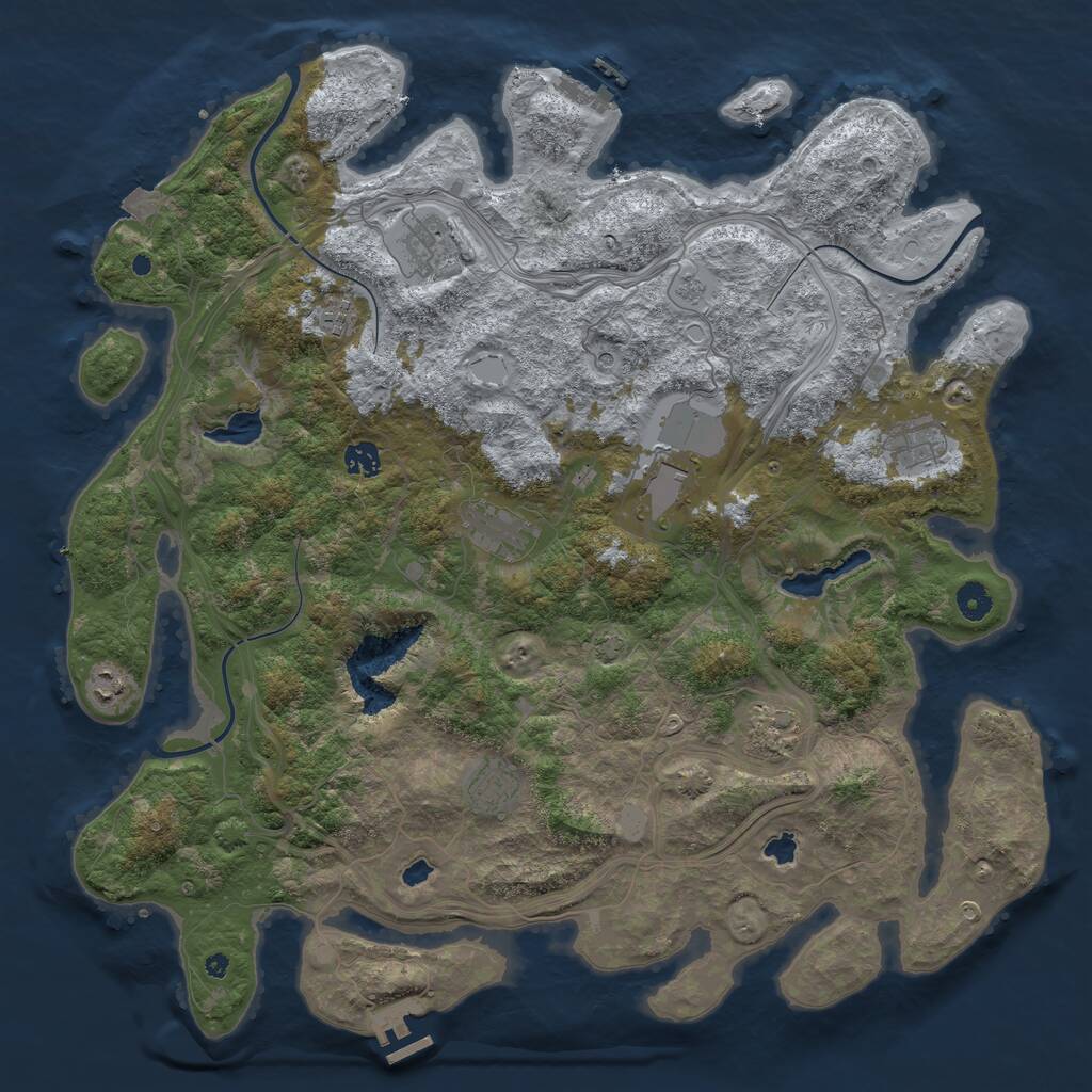 Rust Map: Procedural Map, Size: 4500, Seed: 19533, 15 Monuments