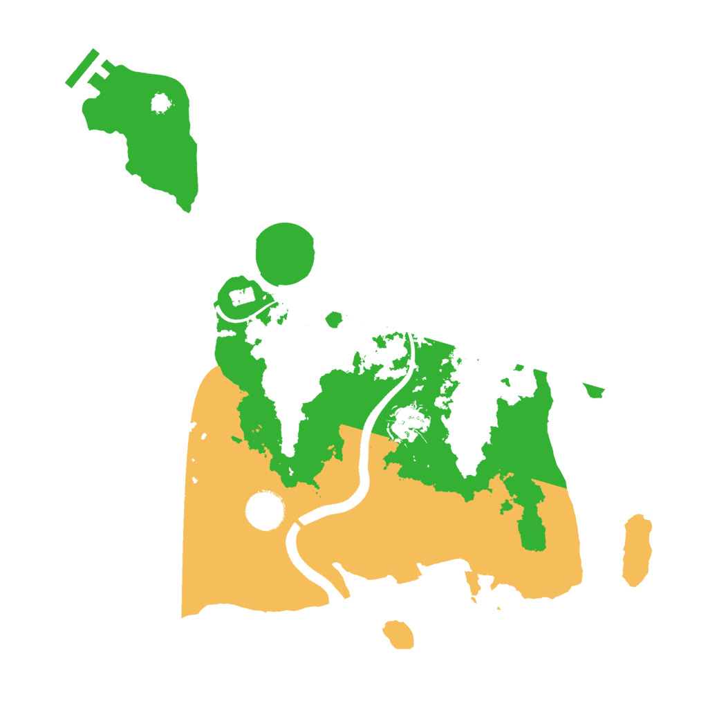 Biome Rust Map: Procedural Map, Size: 3200, Seed: 54345