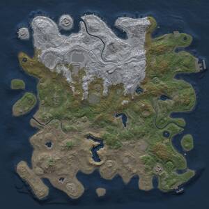 Thumbnail Rust Map: Procedural Map, Size: 4500, Seed: 1780231719, 15 Monuments