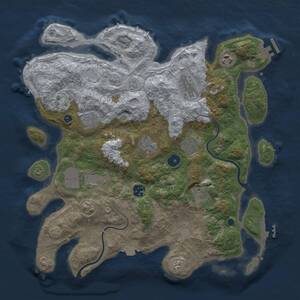Thumbnail Rust Map: Procedural Map, Size: 3750, Seed: 758365139, 14 Monuments