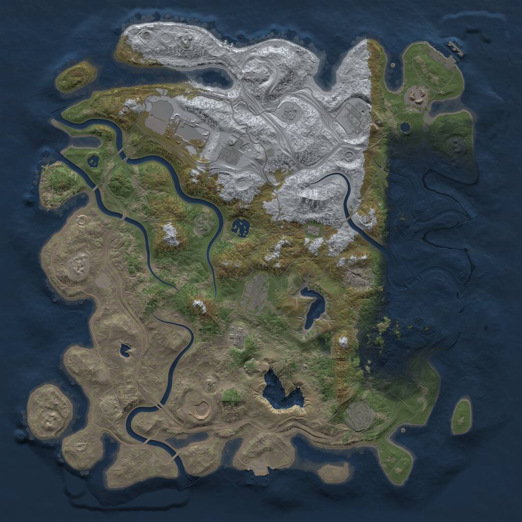 Rust Map: Procedural Map, Size: 4250, Seed: 1765059371, 15 Monuments