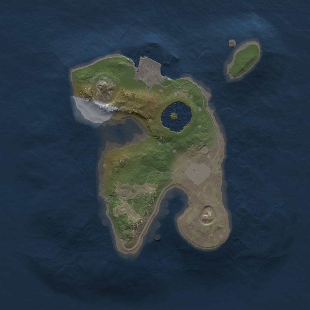 Rust Map: Procedural Map, Size: 1600, Seed: 3486489, 1 Monuments