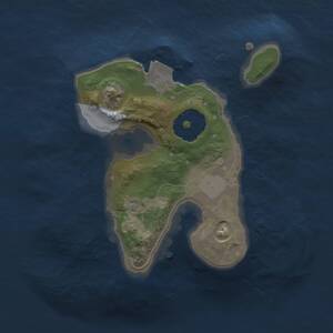 Thumbnail Rust Map: Procedural Map, Size: 1600, Seed: 3486489, 1 Monuments