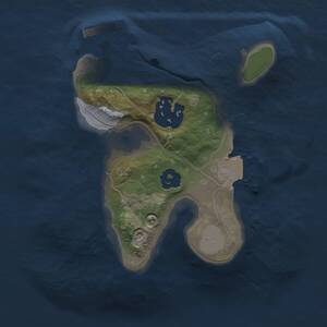 Thumbnail Rust Map: Procedural Map, Size: 1600, Seed: 3486489, 3 Monuments