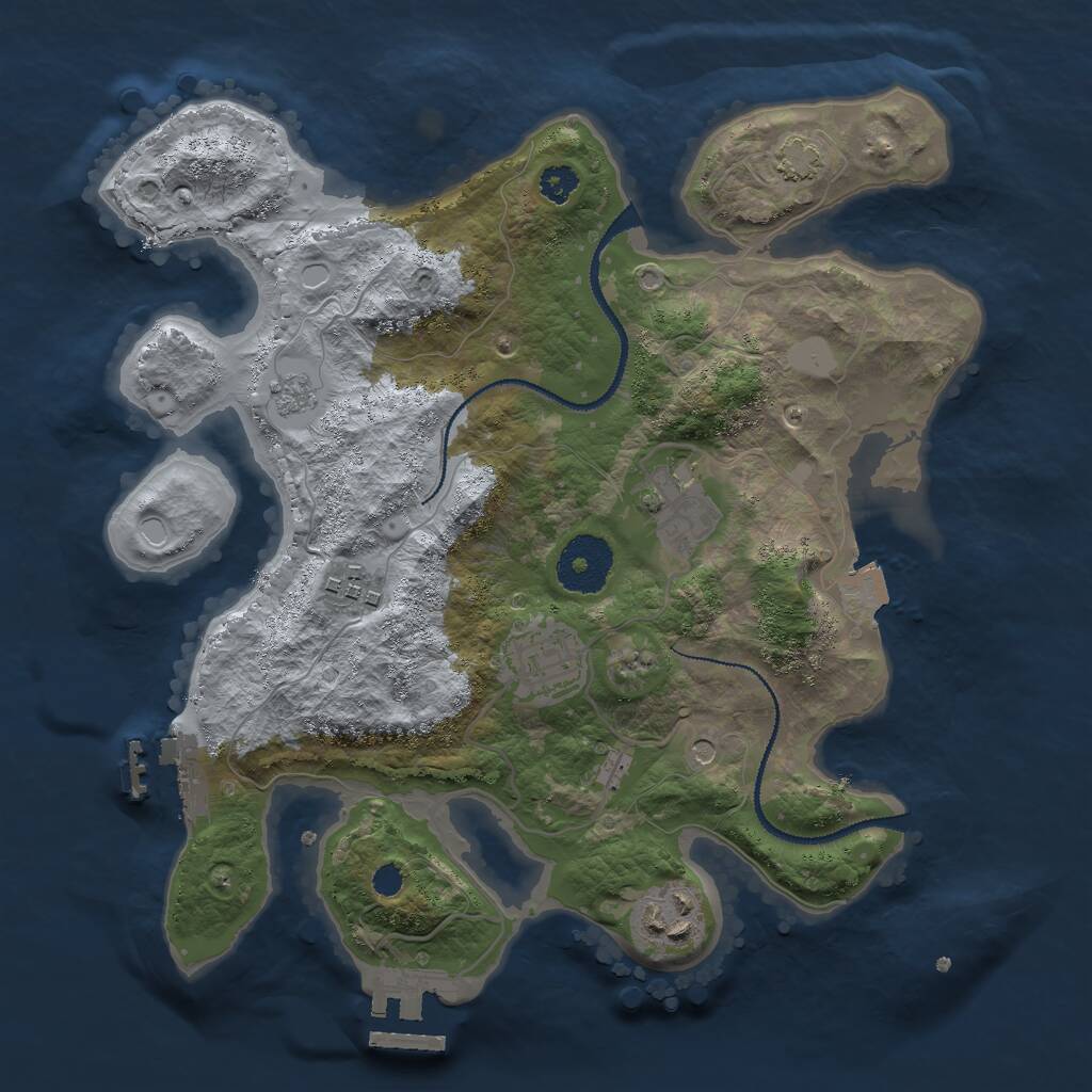 Rust Map: Procedural Map, Size: 2900, Seed: 356901373, 10 Monuments