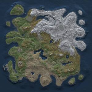 Thumbnail Rust Map: Procedural Map, Size: 4000, Seed: 1808100355, 13 Monuments