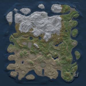 Thumbnail Rust Map: Procedural Map, Size: 4250, Seed: 1202760331, 14 Monuments