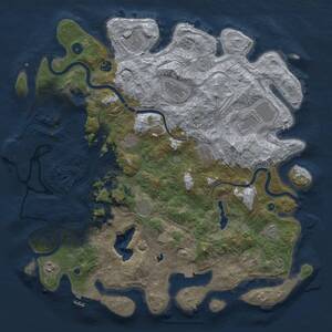 Thumbnail Rust Map: Procedural Map, Size: 4500, Seed: 1379957897, 16 Monuments