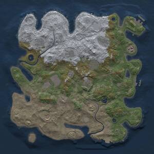 Thumbnail Rust Map: Procedural Map, Size: 3850, Seed: 119424388, 16 Monuments