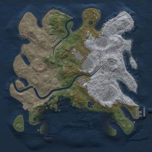 Thumbnail Rust Map: Procedural Map, Size: 3500, Seed: 433829, 12 Monuments