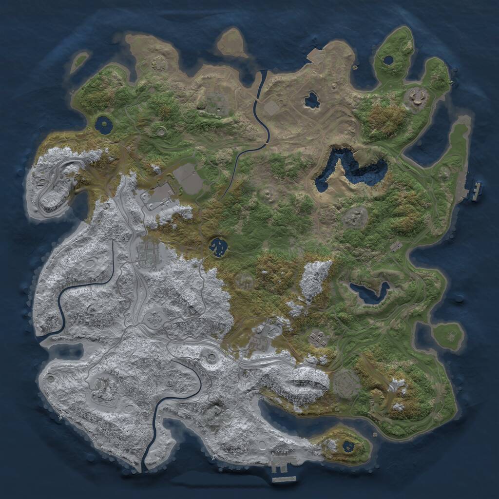 Rust Map: Procedural Map, Size: 4250, Seed: 371781654, 15 Monuments