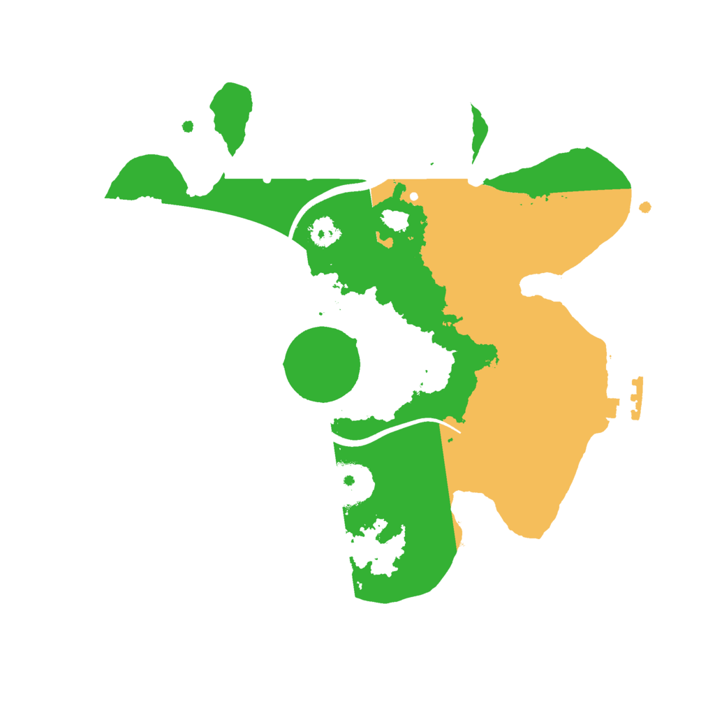 Biome Rust Map: Procedural Map, Size: 2500, Seed: 821322274