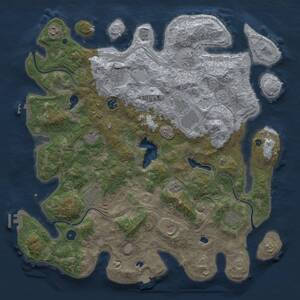 Thumbnail Rust Map: Procedural Map, Size: 4500, Seed: 130999084, 16 Monuments