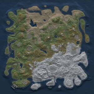 Thumbnail Rust Map: Procedural Map, Size: 4800, Seed: 702535950, 16 Monuments
