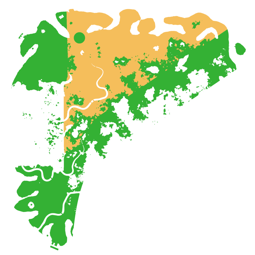 Biome Rust Map: Procedural Map, Size: 6000, Seed: 18132