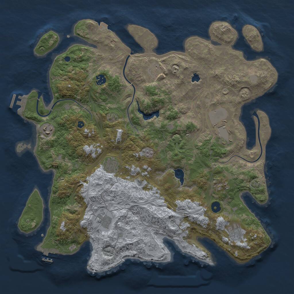 Rust Map: Procedural Map, Size: 4250, Seed: 788730359, 15 Monuments