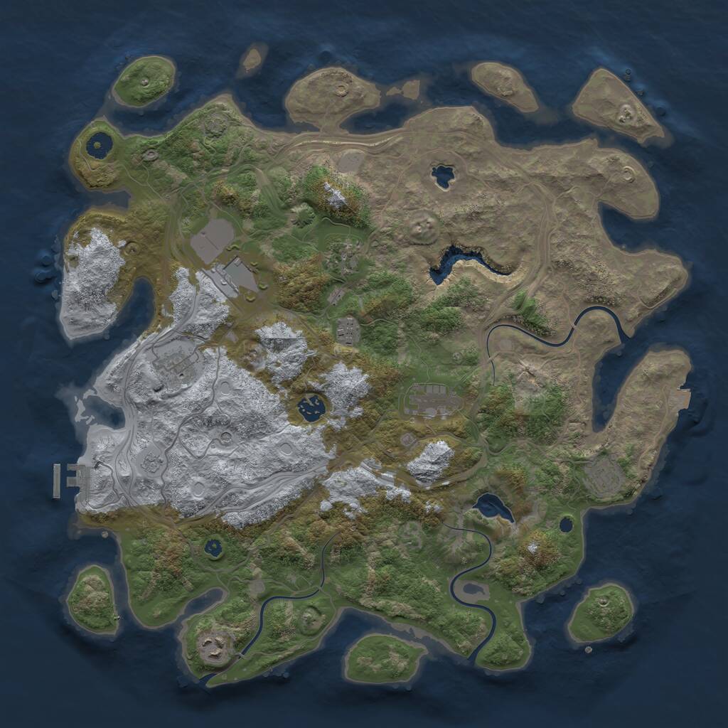 Rust Map: Procedural Map, Size: 4250, Seed: 2013, 13 Monuments