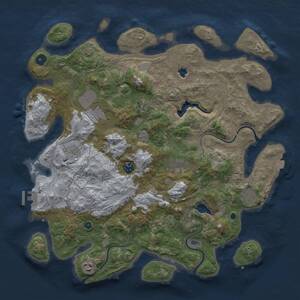 Thumbnail Rust Map: Procedural Map, Size: 4250, Seed: 2013, 13 Monuments