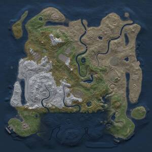 Thumbnail Rust Map: Procedural Map, Size: 4500, Seed: 193193733, 15 Monuments