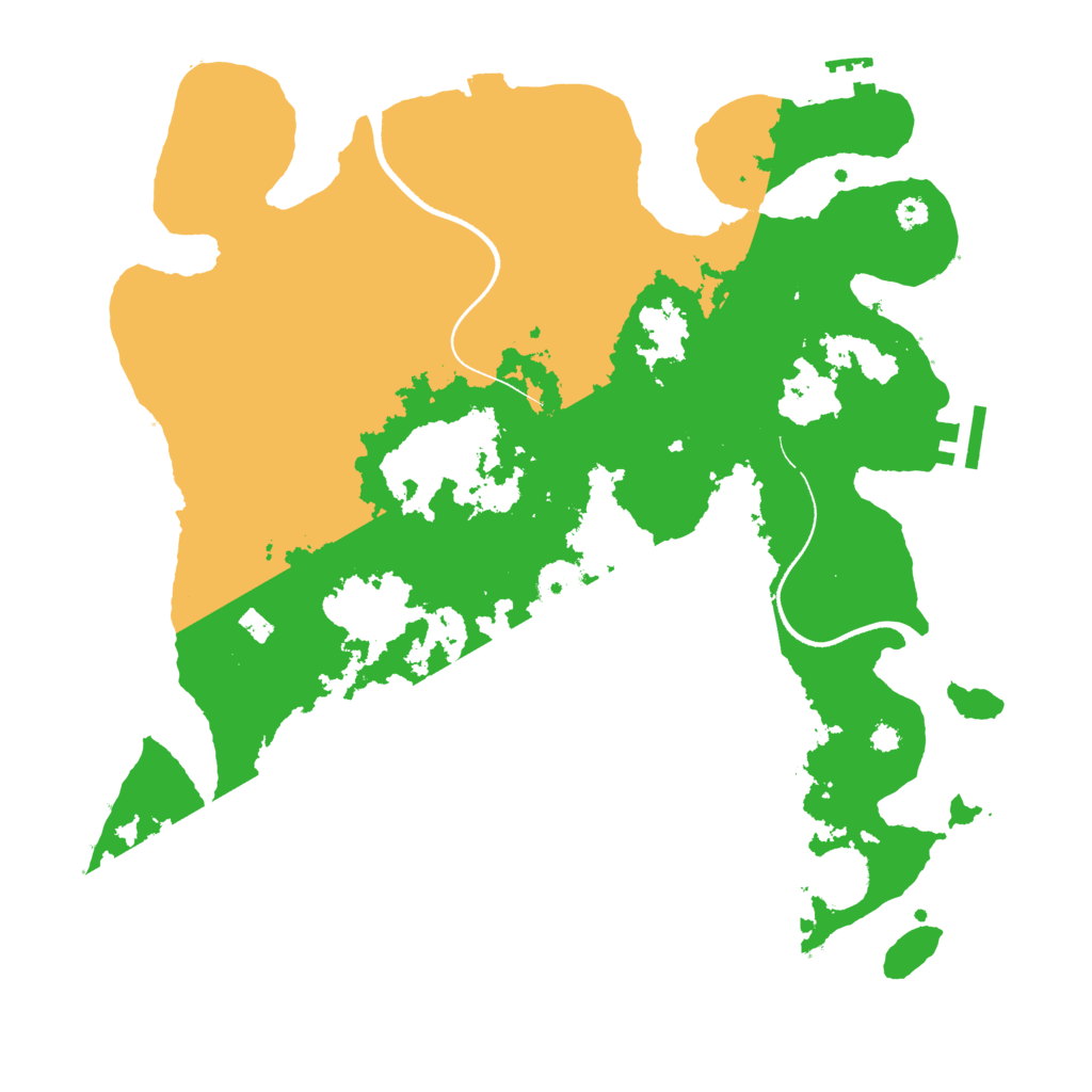 Biome Rust Map: Procedural Map, Size: 3500, Seed: 558290