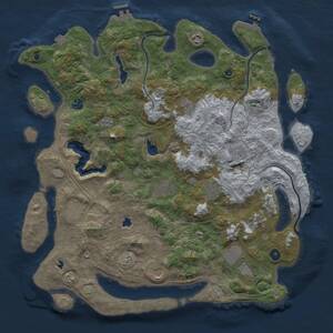 Thumbnail Rust Map: Procedural Map, Size: 4500, Seed: 1769045109, 17 Monuments