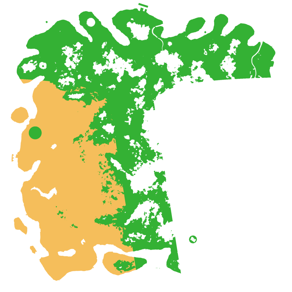 Biome Rust Map: Procedural Map, Size: 6000, Seed: 43995